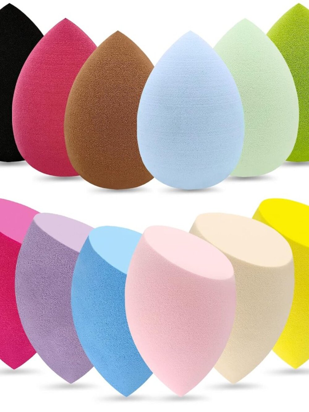 12 Pieces Professional Makeup Sponge Set,Latex Free Flawless Soft Setting Face P